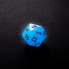 RPG DICE SET - GLOW SERIES - Icy Crumbs D20